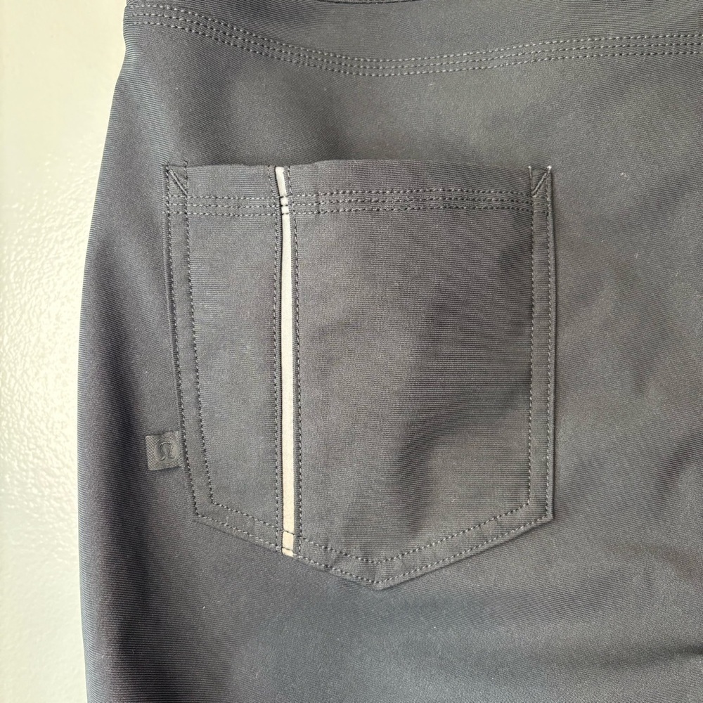Lululemon Day Trip Reflective 5 Pocket Boyfriend Pants Warpstreme Black 35”x28” - Picture 6 of 8